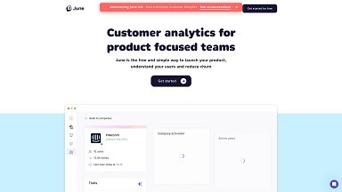 June - Customer analytics for B2B SaaS 