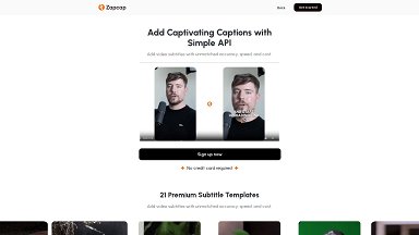 Auto Subtitles API - ZapCap