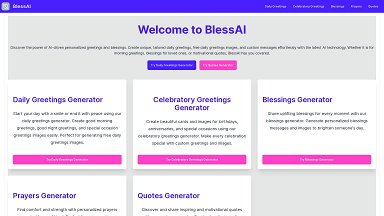 BlessAI - Free Daily Greetings, Prayers, Blessings &amp; More