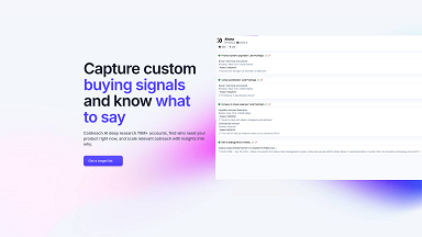 Coldreach - Capture custom buying signals and sound relevant