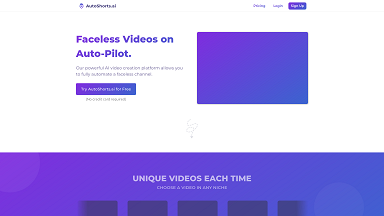 AutoShorts.ai | AI Generator for Faceless Videos on TikTok and YouTube