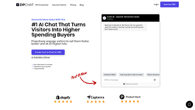 Best AI Chat For E-Commerce | Zipchat AI