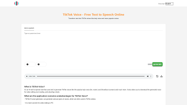 TikTok Voice - Free Text to Speech Online