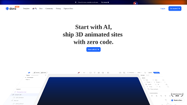 Dora: Begin met AI, maak 3D-geanimeerde websites zonder code