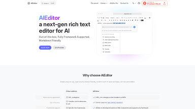 Editor Alimentado por IA - AiEditor