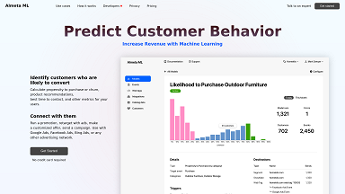 Almeta ML: Predict Customer Behavior on Your Website