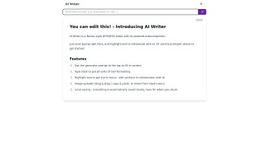 AI Writer - free Notion-like text editor with AI features