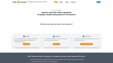 Track AI Answers on all AI-chatbots!