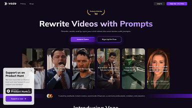 Vozo - AI Video Generator | Rewite & Redub Videos with Prompts