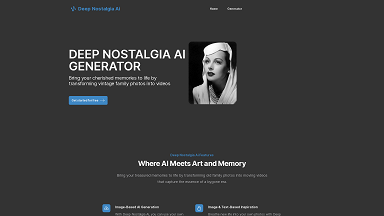 Deep Nostalgia Ai Generator | 將舊家庭照片轉換為免費視頻