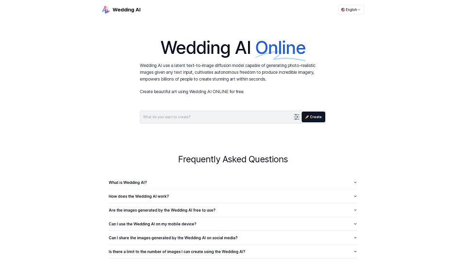 Screenshot for Wedding AI Online - AI-powered Wedding Generator (Free)