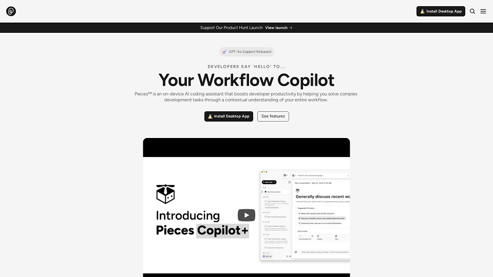 Screenshot for Pieces for Developers - Your Workflow Copilot