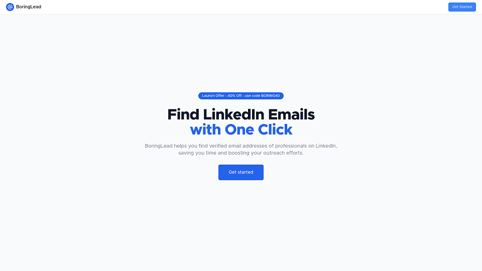 Screenshot for BoringLead - Get Emails from LinkedIn