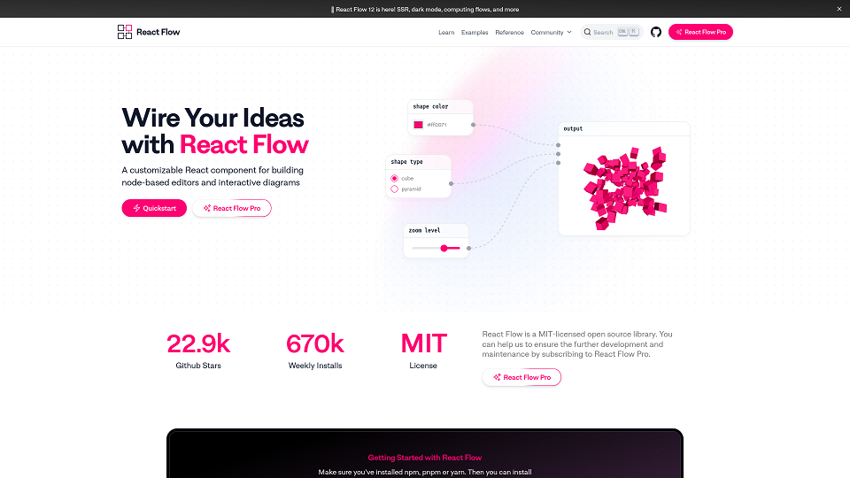 Screenshot for Wire Your Ideas with React Flow