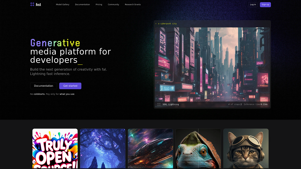 Screenshot for Generative media platform for developers