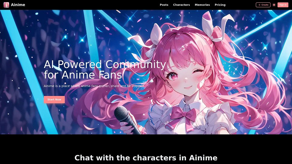 Screenshot for Ainime - AI Powered Creative Comunity for Anime Fans