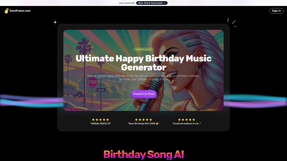 Screenshot for Les Meilleures Chansons d'Anniversaire - Créez de la Musique d'Anniversaire Personnalisée avec l'IA