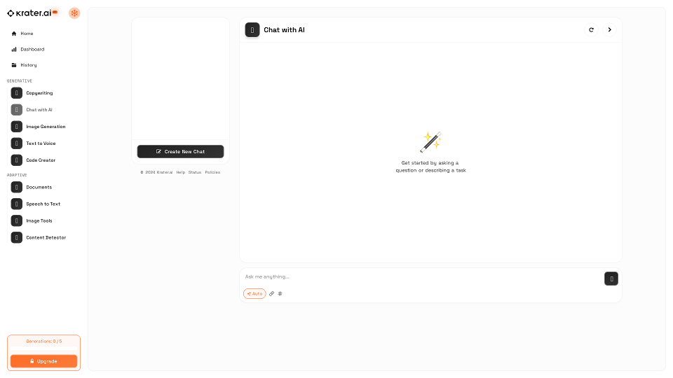 Screenshot for Krater.ai – Chat with AI