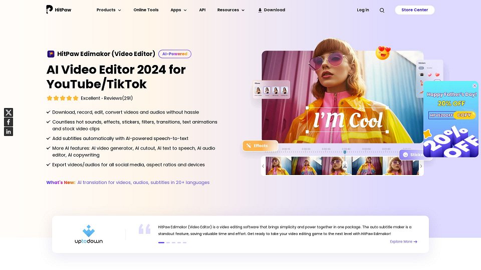 Screenshot for [Officiel] HitPaw Edimakor - Votre superbe éditeur vidéo IA
