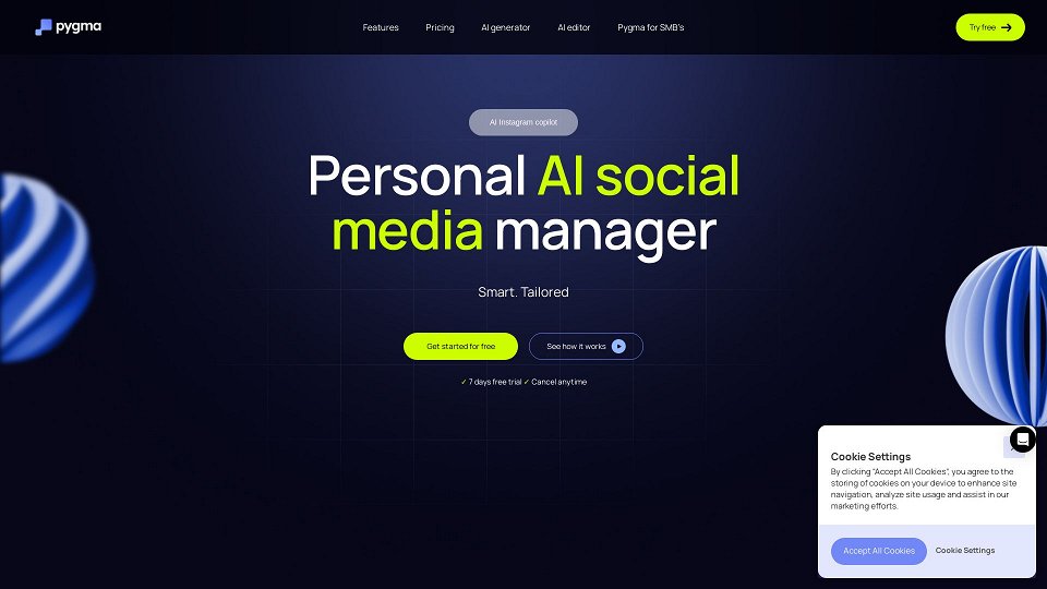 Screenshot for Pygma – Personal AI social media manager