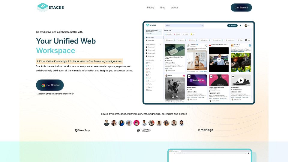 Screenshot for Stacks | Your unified web workspace with browser co-pilot