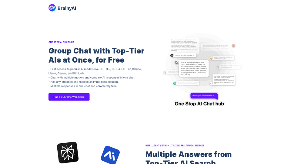 Screenshot for BrainyAI - Browser-KI-Sidekick für Chat, Suche, Lesen und Zusammenfassen