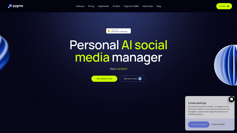 Screenshot for Pygma – Personal AI social media manager