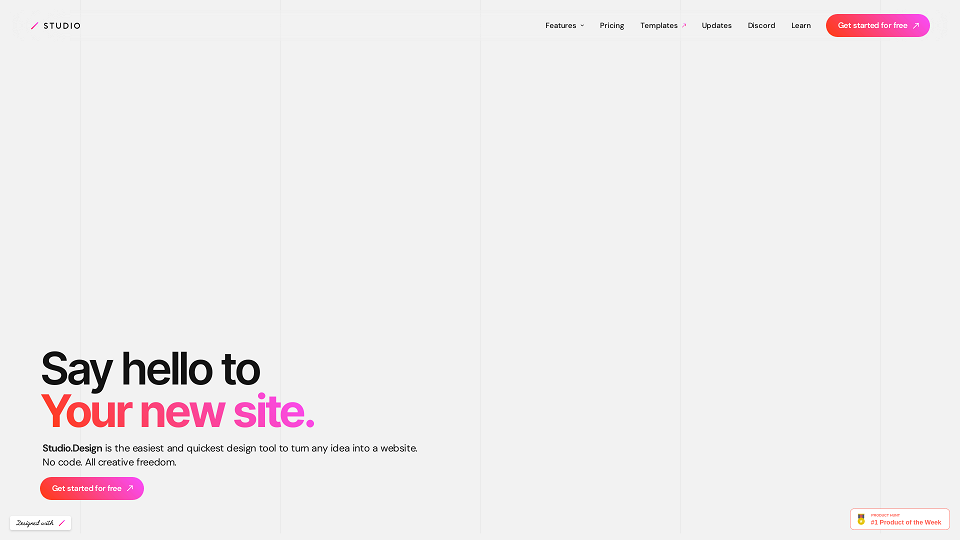Screenshot for STUDIO | The best free website builder for designers