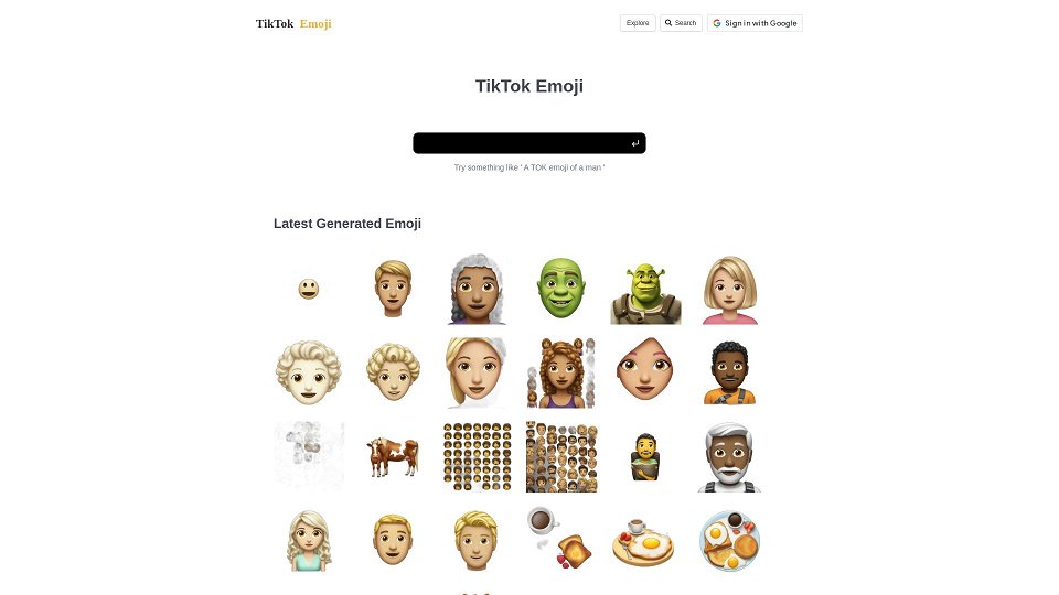 Screenshot for TIKTOKEMOJI.COM - TikTok Emoji Generator | Create Custom Emojis