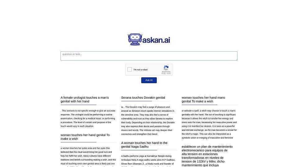 Screenshot for Ask an AI