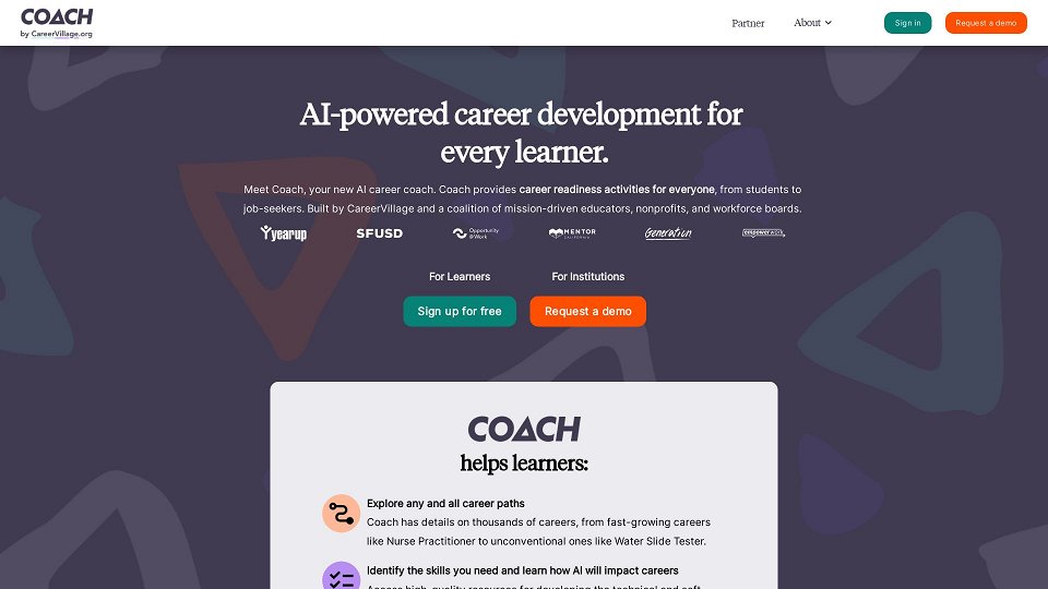 Screenshot for COACH: AI-powered Career Coach | CareerVillage