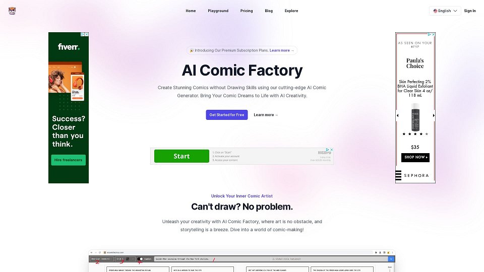 Screenshot for AI Comic Factory - Generate Comics with Hugging Face (Free)