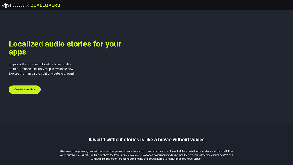 Screenshot for Loquis for Developers - Loquis is the provider of location based audio stories.