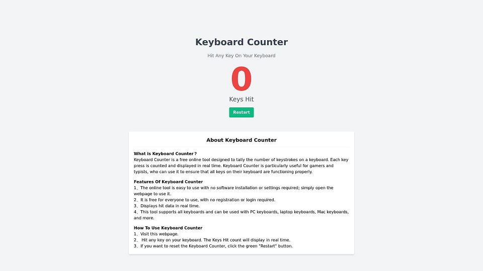 Screenshot for Keyboard Counter