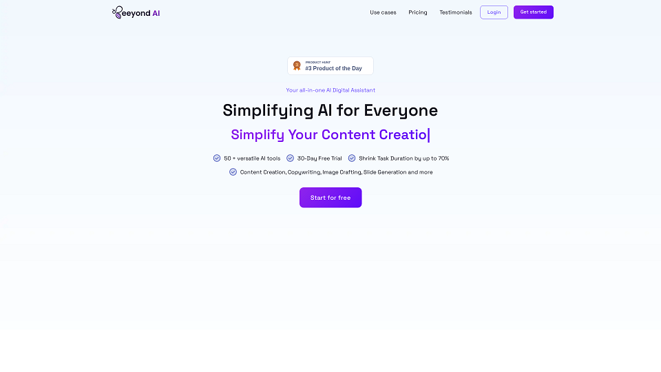 Screenshot for Beeyond AI: Simplifying AI for Everyone