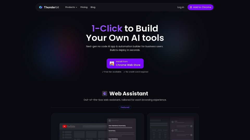 Screenshot for Thunderbit: All-in-one AI toolkit / No Code App &amp; Automation