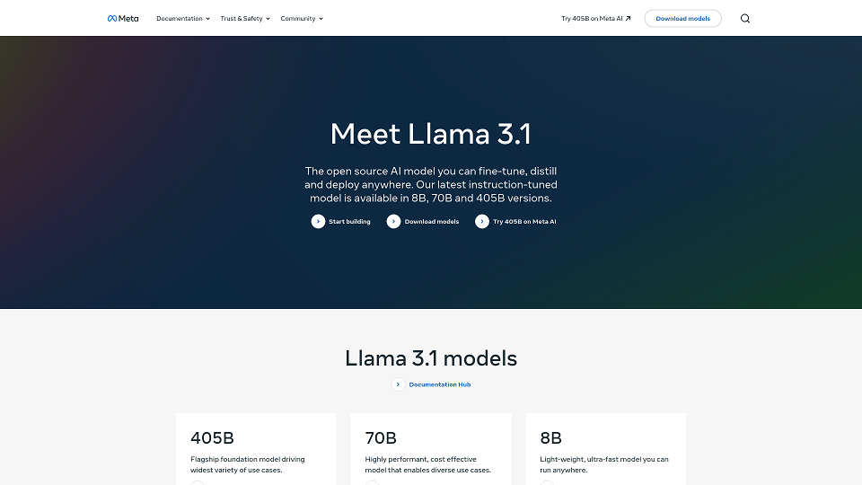 Screenshot for Meet Llama 3.1