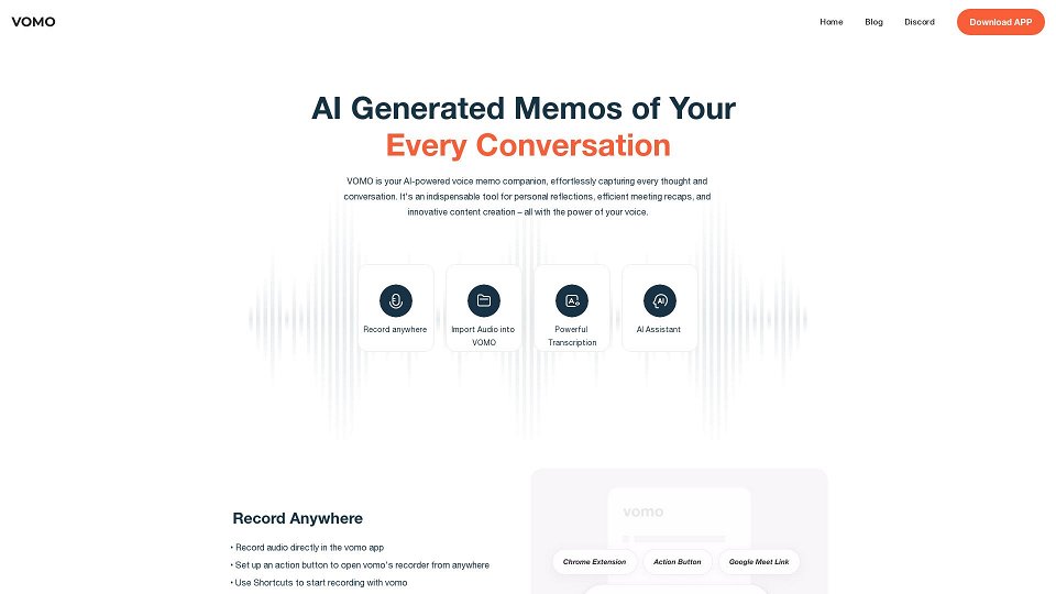 Screenshot for VOMO - AI Voice Memos