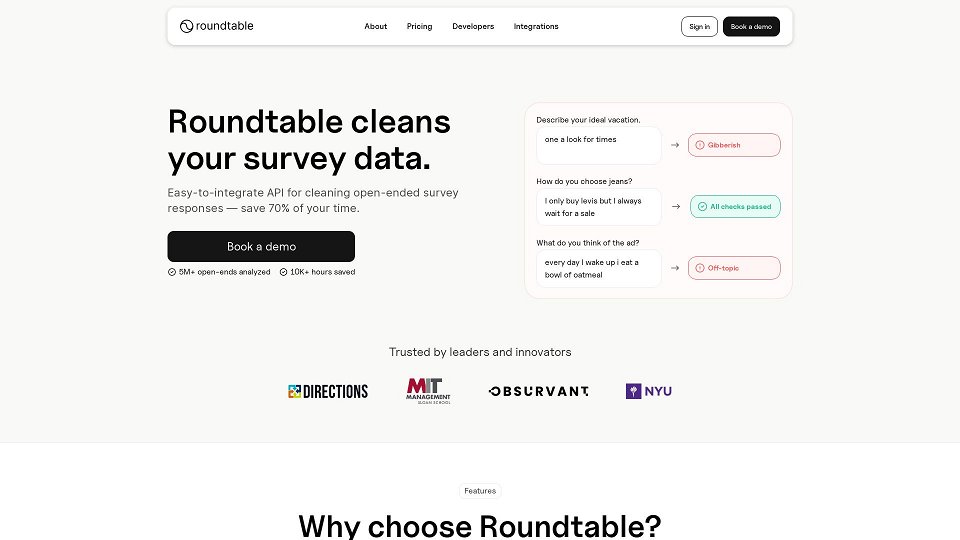 Screenshot for Roundtable: Survey Data Cleaning and Fraud Prevention