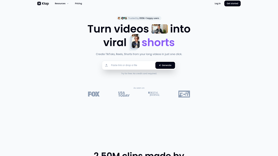 Screenshot for Klap | Turn videos into viral shorts