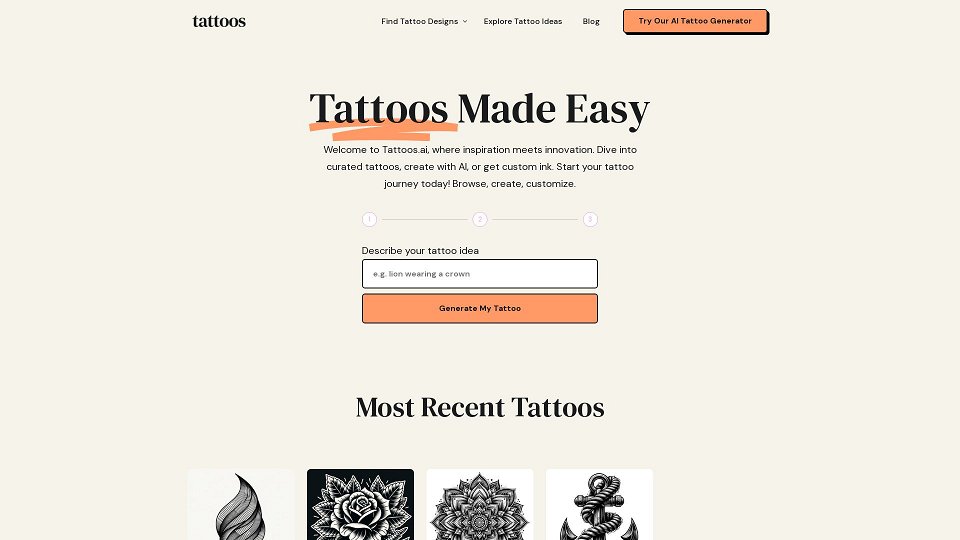 Screenshot for Tattoos Made Easy: Find Your Dream Tattoo with Tattoos.ai