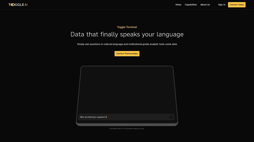 Screenshot for Toggle Terminal – Bring data to life with natural language