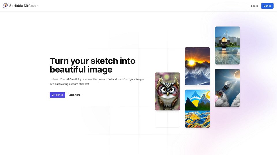 Screenshot for Scribble Diffusion, a Replicate opensource project that easily transforms your scribble into AI images. |
      Scribble Diffusion