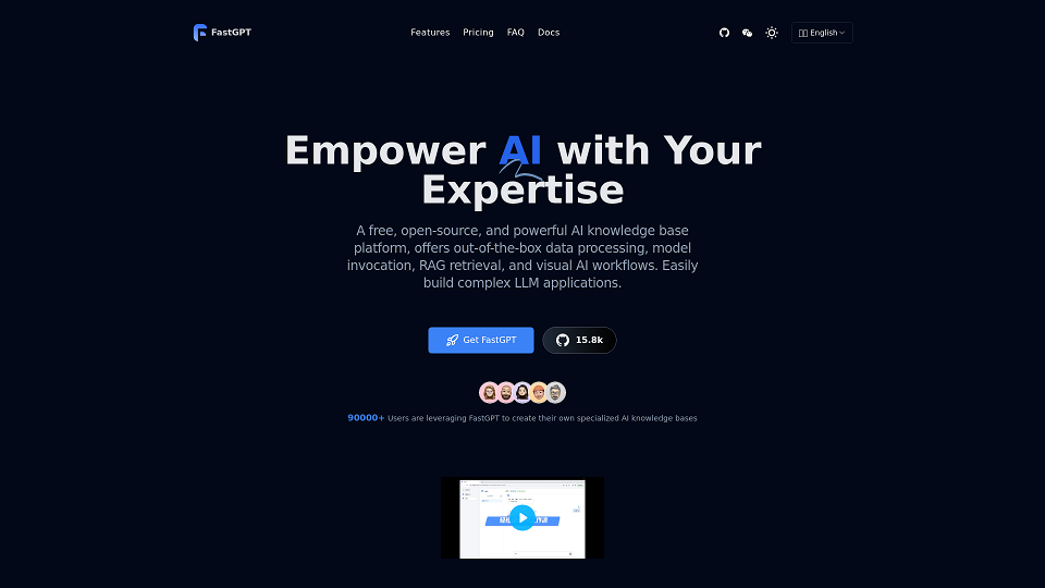 Screenshot for FastGPT: Open-Source AI Knowledge Base Platform